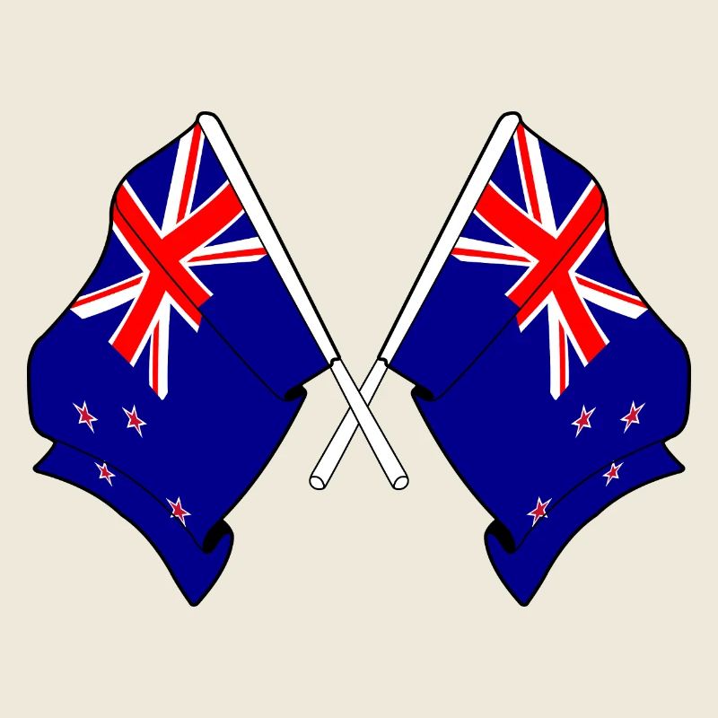 Neuseeland Cross-Flaggen
