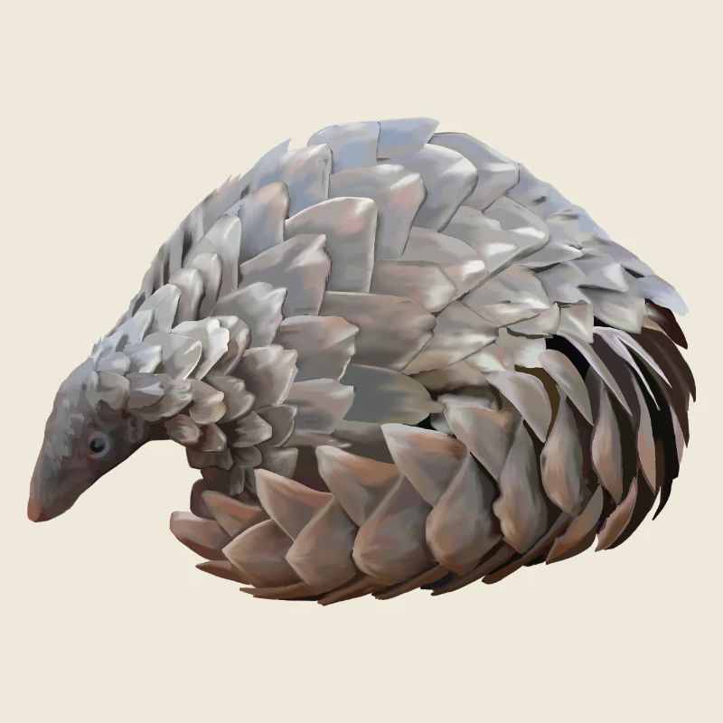 Pangolin Hand Drawn