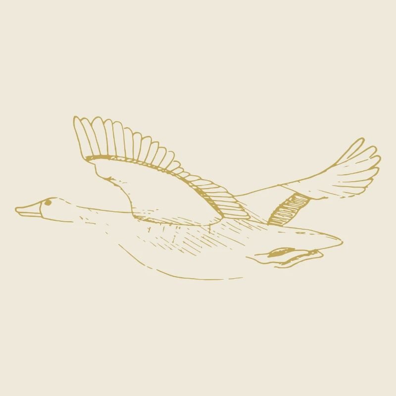 Illustrierte Designs mit Gans