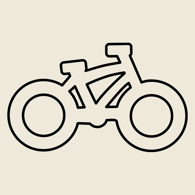 Bicycle black contour