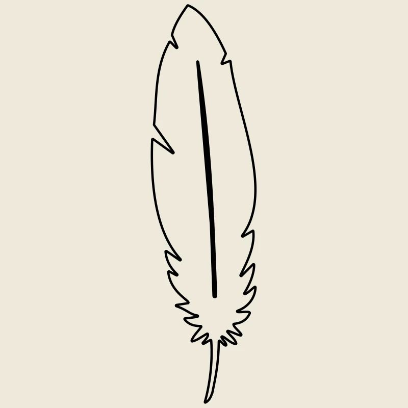 Feder Leichtigkeit Symbol