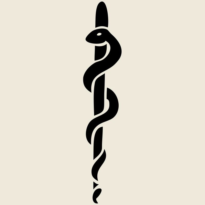 bâton d'Asclépios Esculape médecin