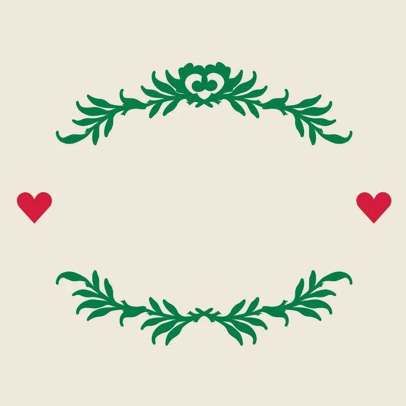 cadre de thym avec des coeurs / cadre de thym
