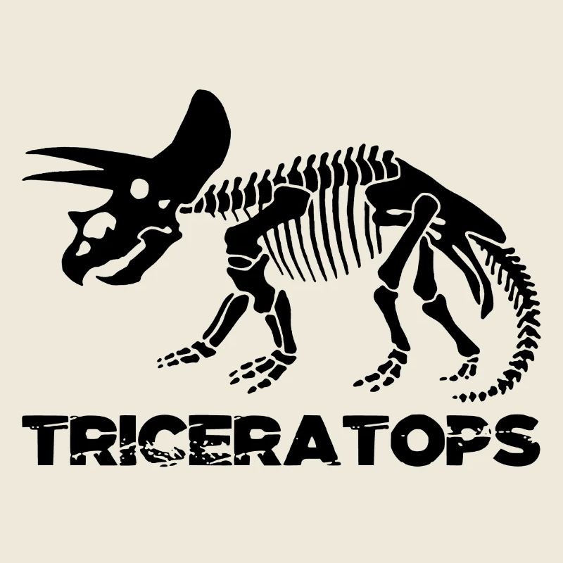 Squelette de tricératops noir