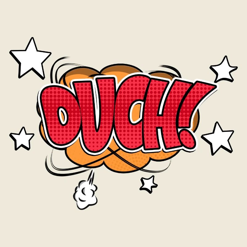 Ouch! Comic Style Bubble Graffiti Lettering