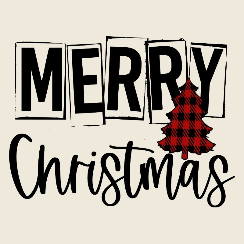 Roter Schottenkaro-Weihnachtsbaum