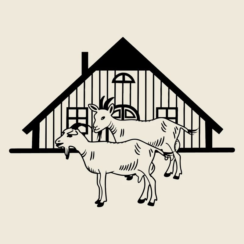 Ziegenfarm oder Stall