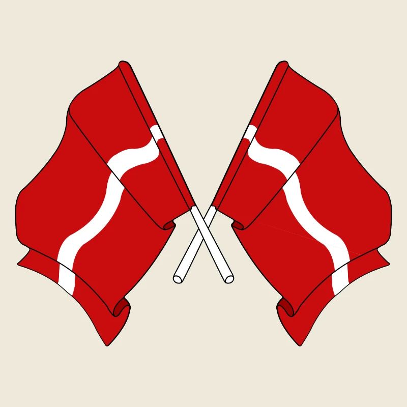Zwei Flaggen Lettland