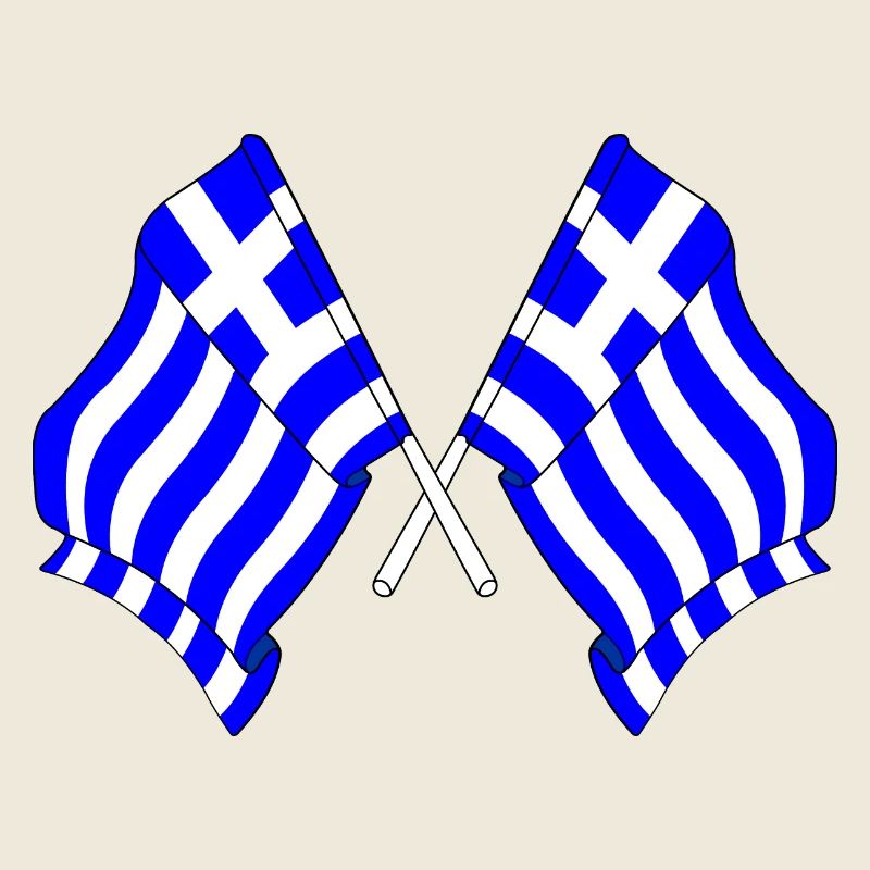 Deux drapeaux de la Grèce