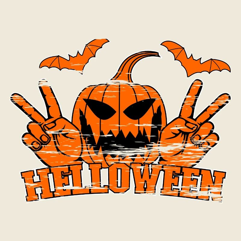 Helloween Frieden Victory Hand Symbol used