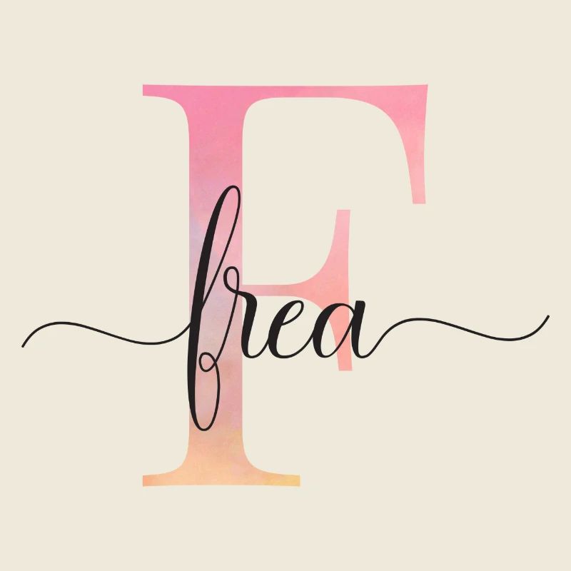 F| Monogram | Name | FreaWatercolor