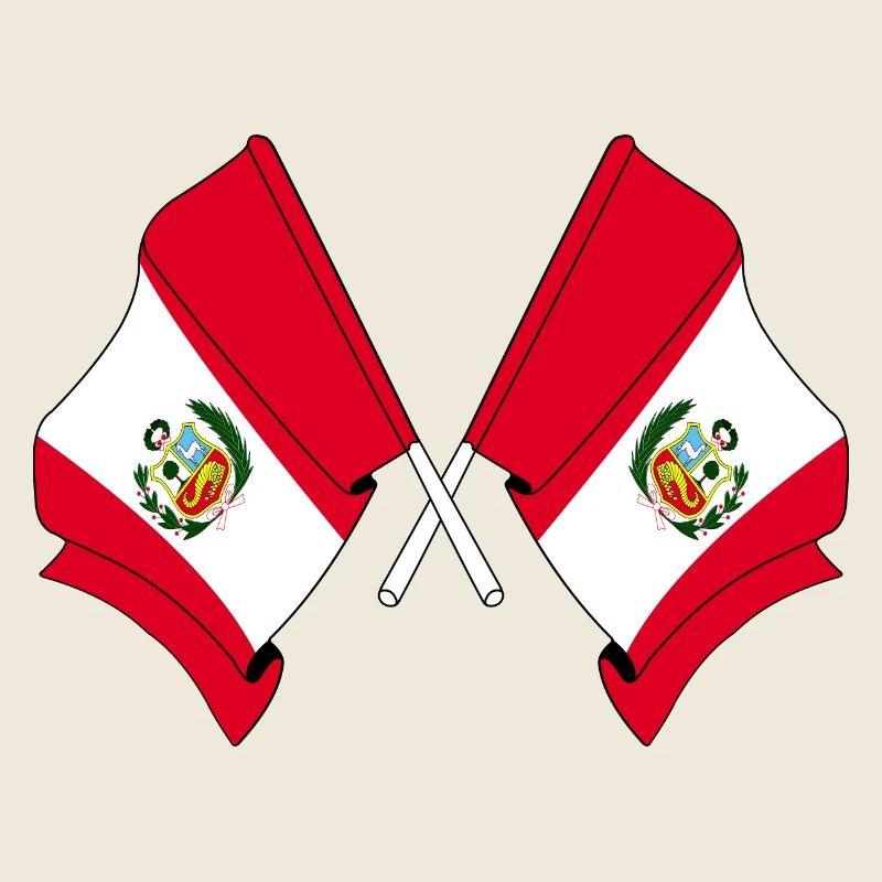 Deux drapeaux croisés du Pérou