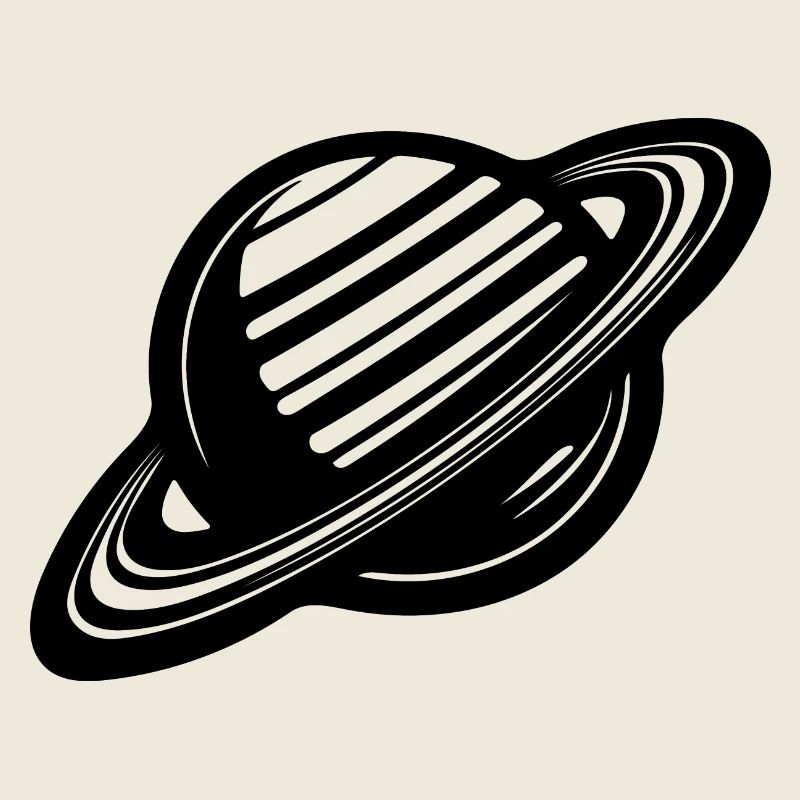 Ringed planet with ring system in the solar system
