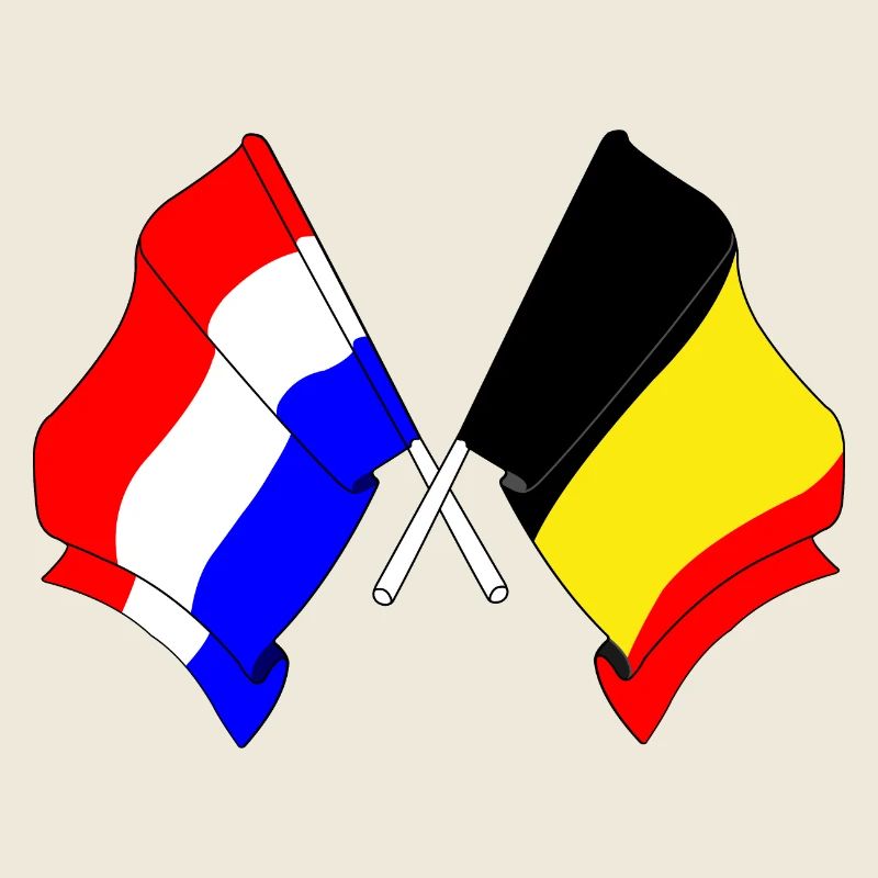 Drapeau des Pays-Bas et drapeau de la Belgique