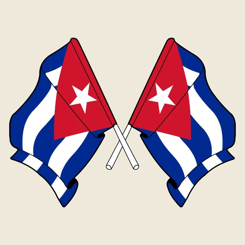 Two flags Cuba