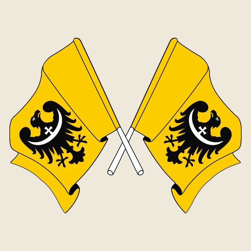 Two flags Lower Silesia