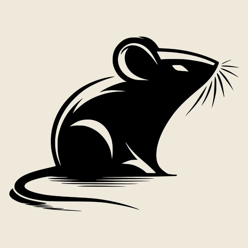 Mouse Drawing Tattoo Style