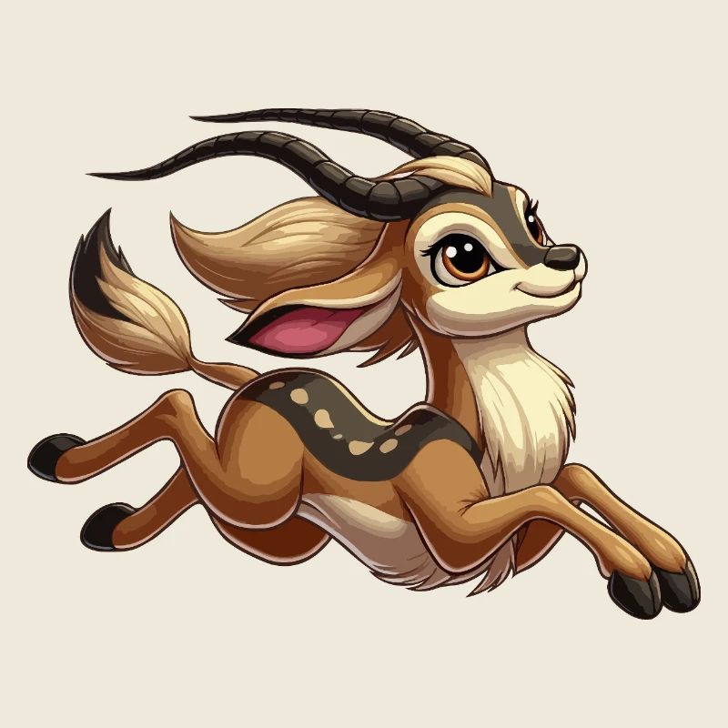 Antilopenmädchen rennt