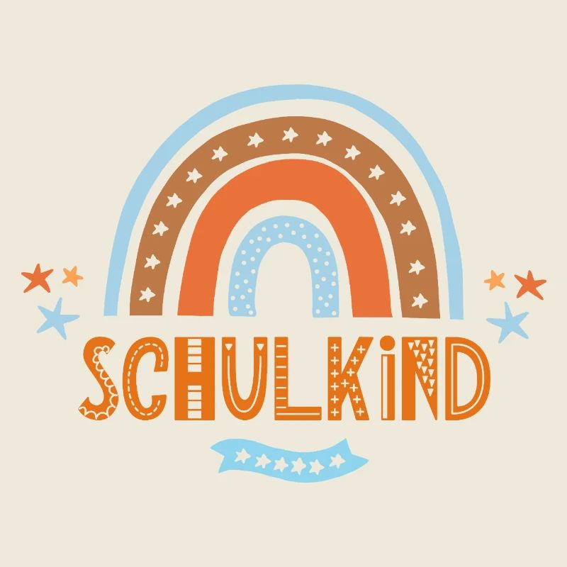 Schulkind Boho Retro Regenbogen