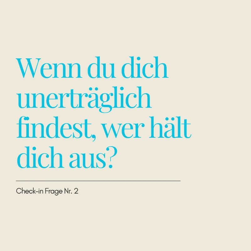 Check-in Frage Nr. 2