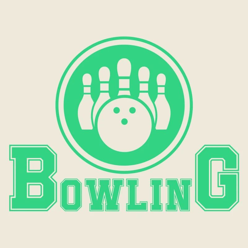 Conception de main de bowling rétro