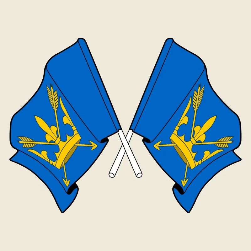 Drapeaux du Suffolk croisés