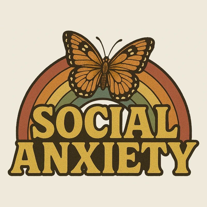 Retro Butterfly Soziale Angst