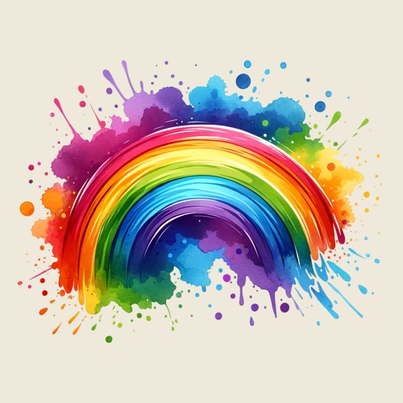 Regenbogen Watercolor Wasserfarben bunt