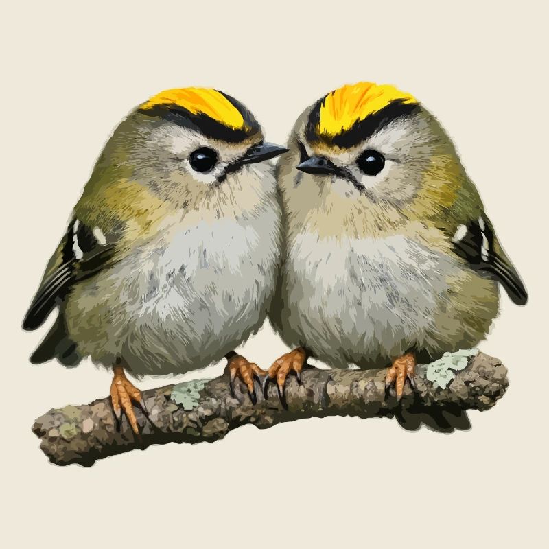 Duo der Feuerwappen auf Ast