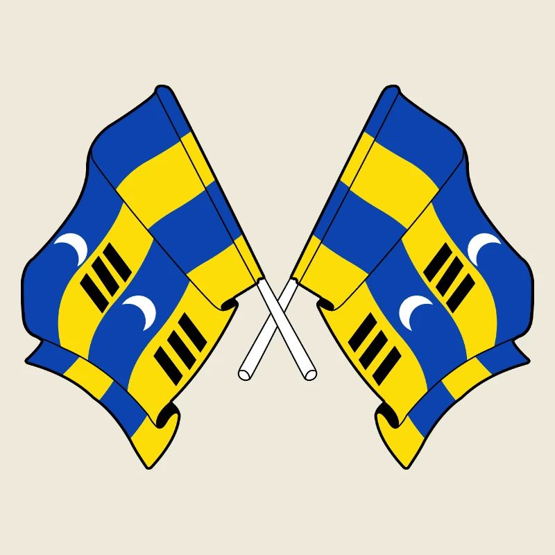 Drapeaux croisés de l’Ameland – Fierté insulaire