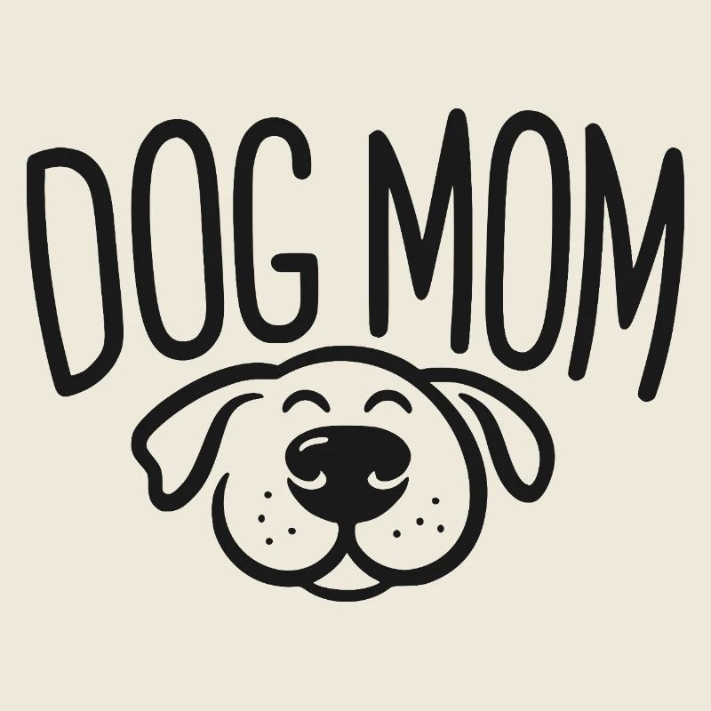 Maman de chien - Conception de maman de chien avec chien endormi