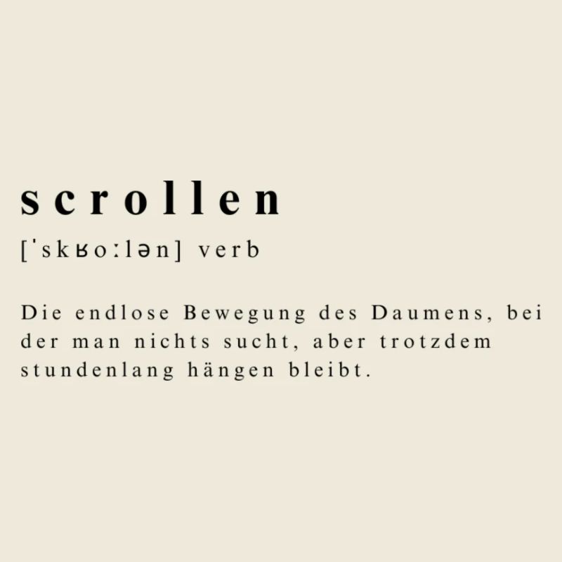 Scrollen – Die Kunst der Daumen-Akrobatik