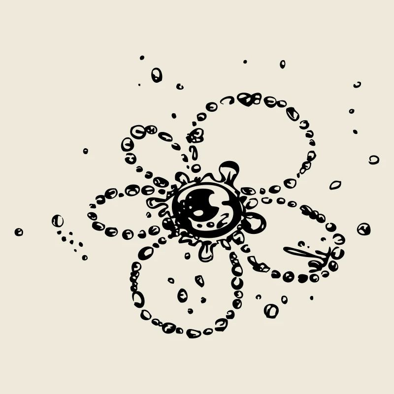 Fleur de gouttes d'eau