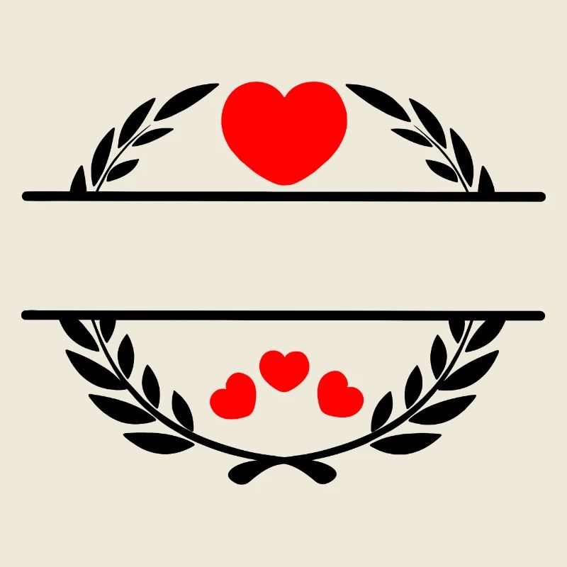 Laurel wreath for nameplate heart