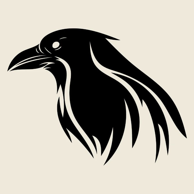 Cute cunning raven