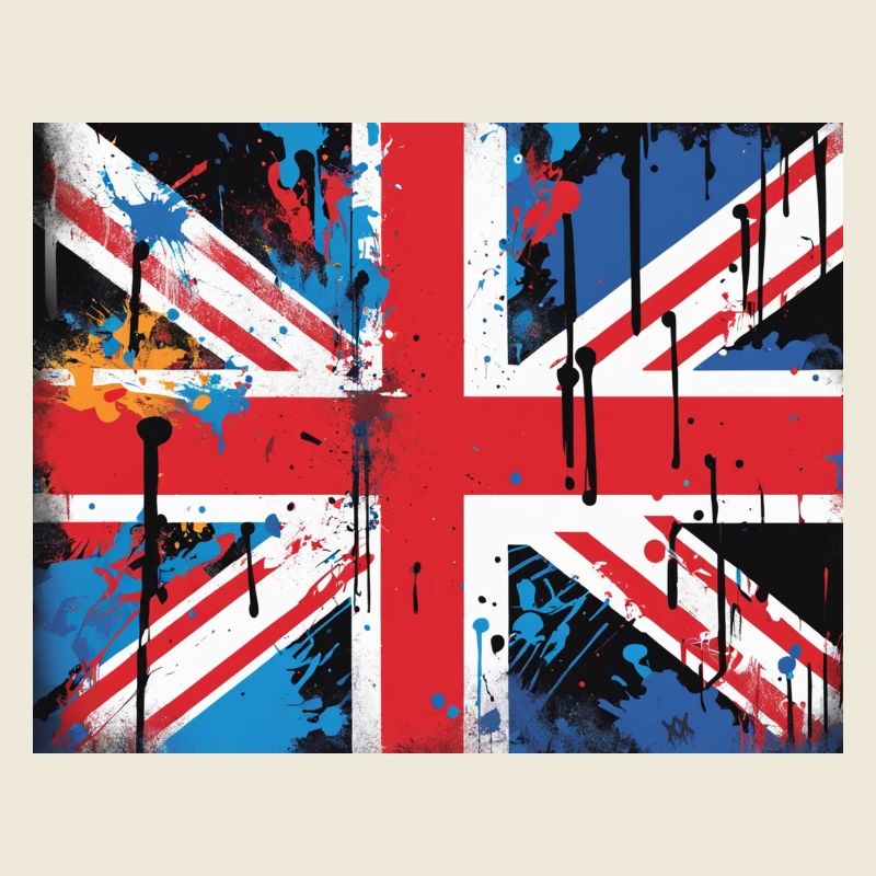 British Flag Graffiti Art