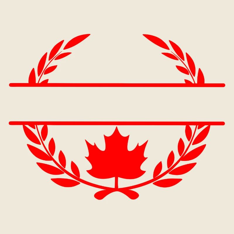 Kanada-Ahornblatt-Lorbeerkranz-Logo