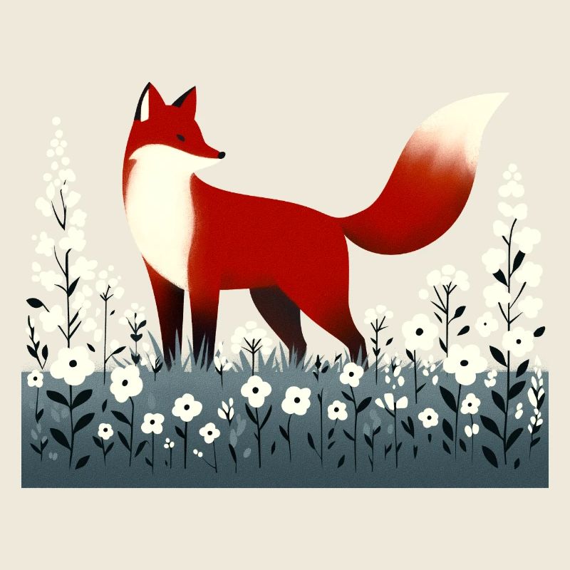 Fuchs in Blumenwiese