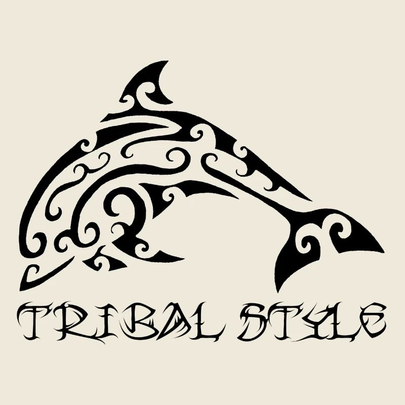 Polynesischer schwarzer Delfin