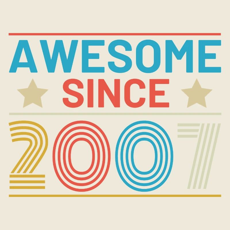 Birthday Retro Awesome since 2007