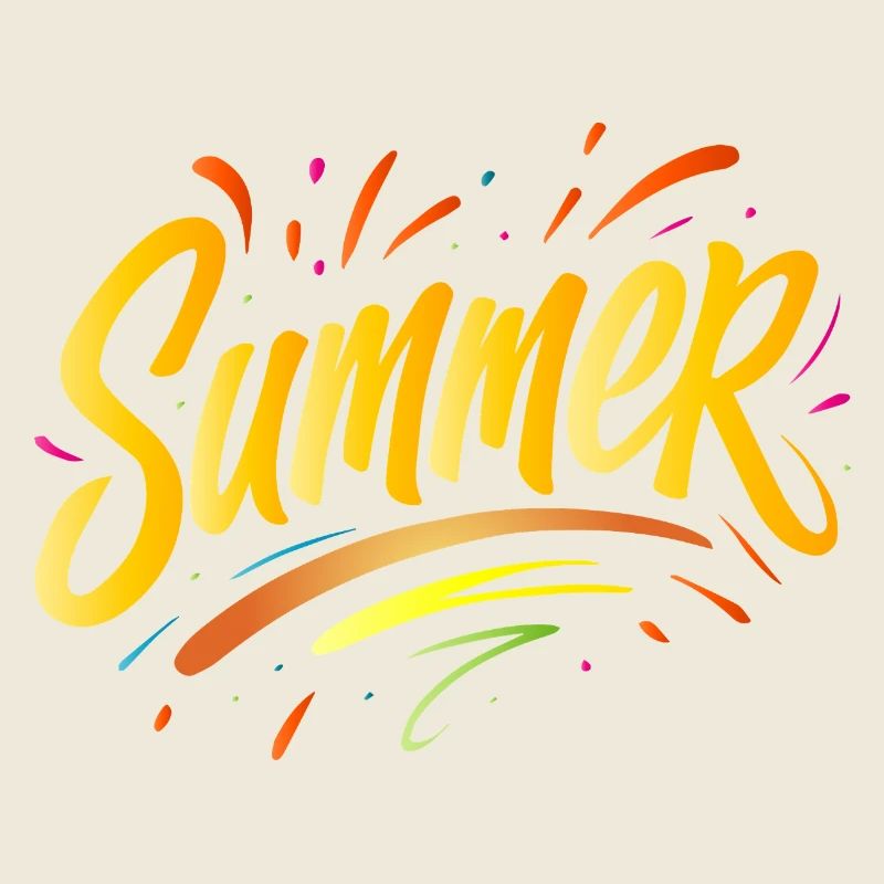 Summer Typo - Sommerdesign mit Splash-Elementen