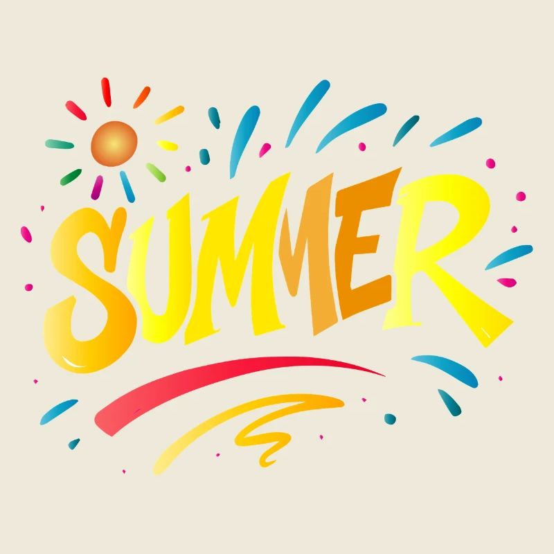 Summer Typo - Sommerdesign mit Splash-Elementen