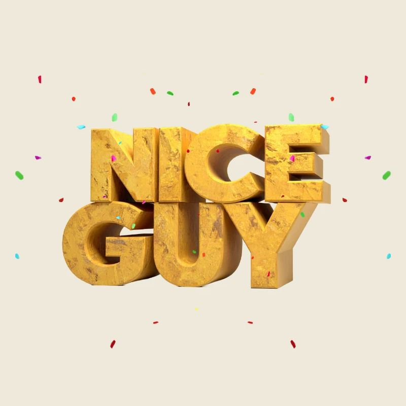 Nice Guy – Monumentale Sandstein-Buchstaben & Konf