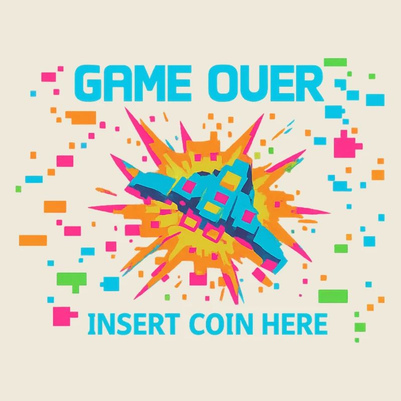 Game Over Neon Arcade Game
