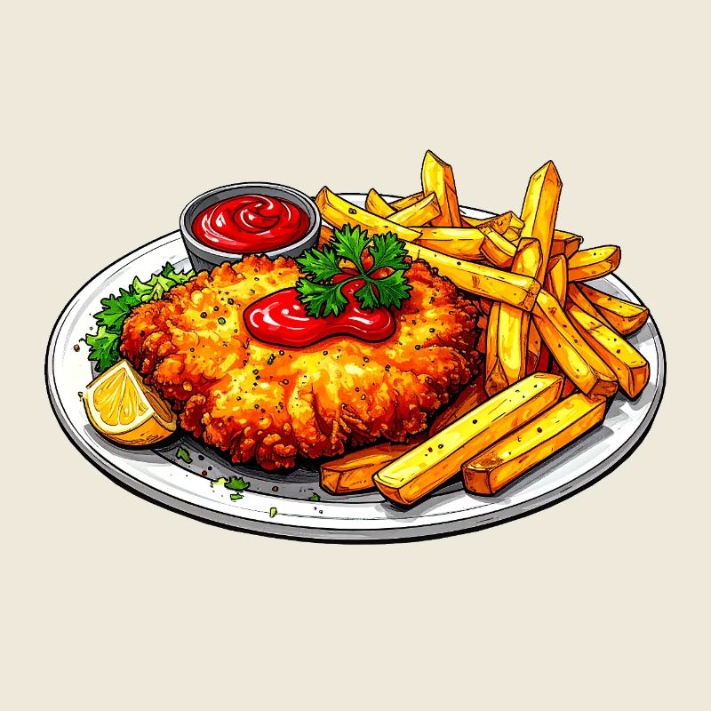Schnitzel aux frites