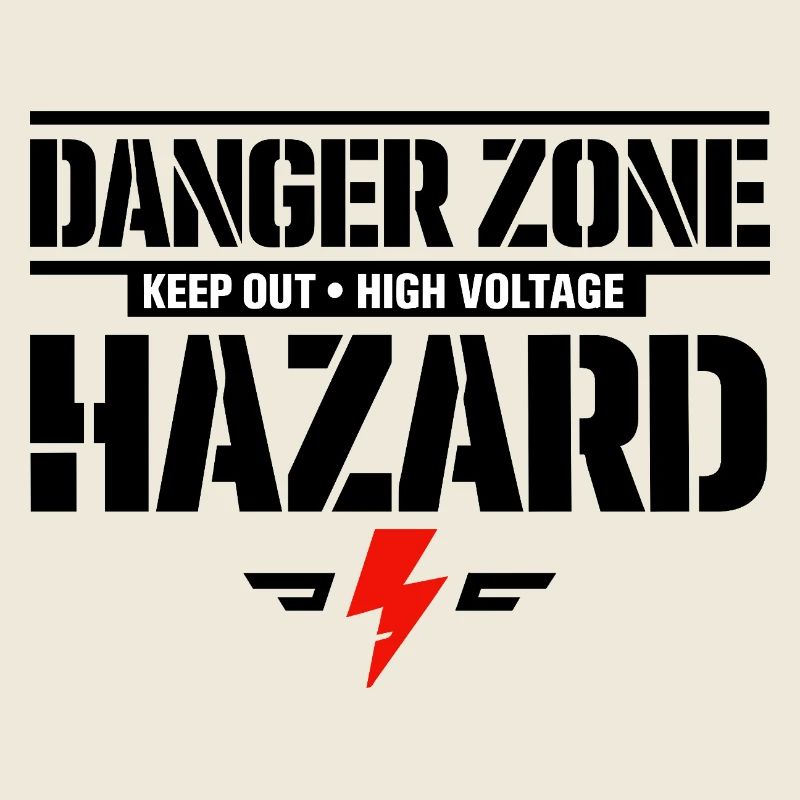 Keep Out High Voltage Warnsymbol Minimal