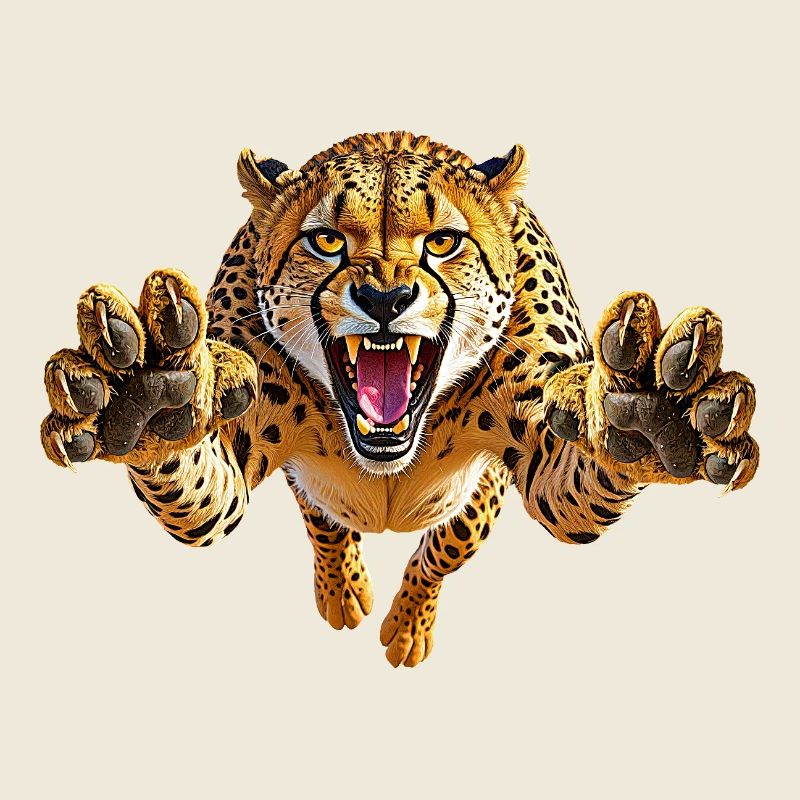 Guépard dans le saut