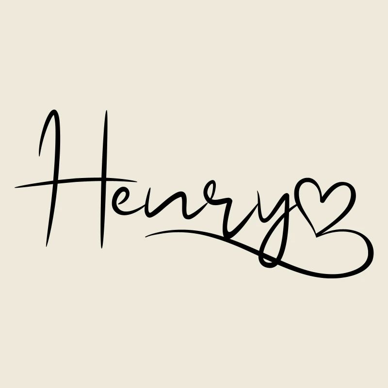 Henry Last Name First Name Heart Decor