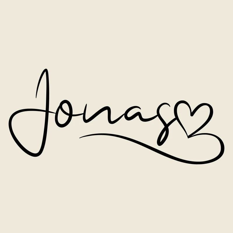 Jonas Surname First Name Heart Decor
