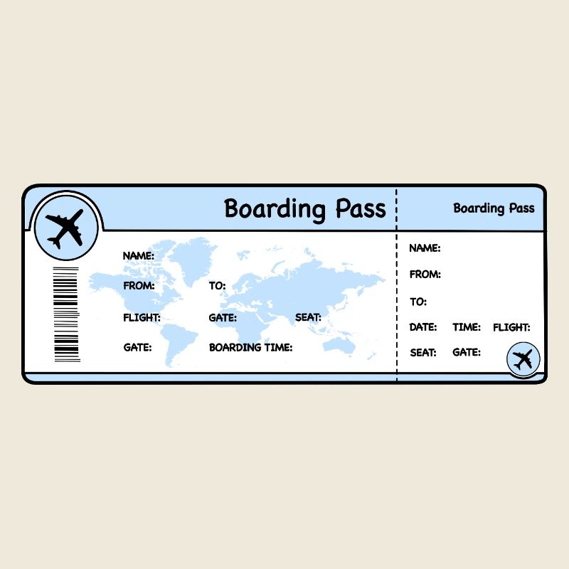 Flugticket - Boarding Pass